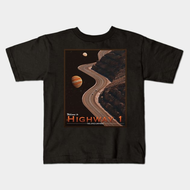 POSTCARD: HIGHWAY 1. Kids T-Shirt by LFHCS